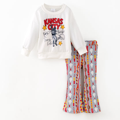 Kids Fall Kansas City Print Sibling Outfit Clothes