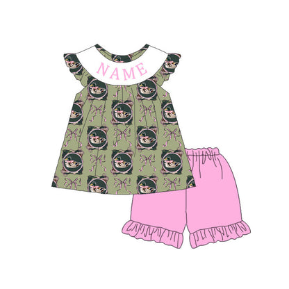 Kids Personalized Name Smock Embroidery Outfit | 2026 Spring Summer Duck Collection