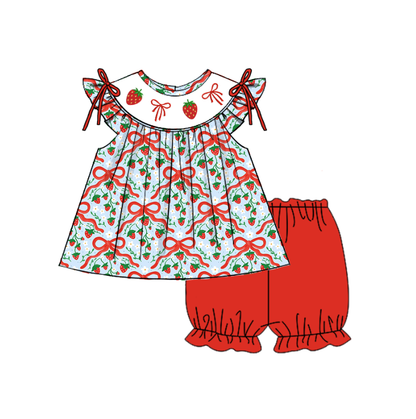 2026 Spring Summer Strawberry Bow Collection Kidswear