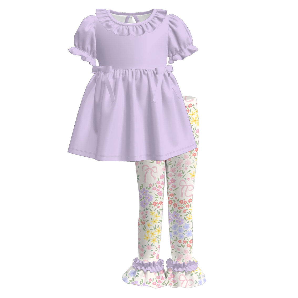 2026 Spring Lavender Floral Print Outfits Collection