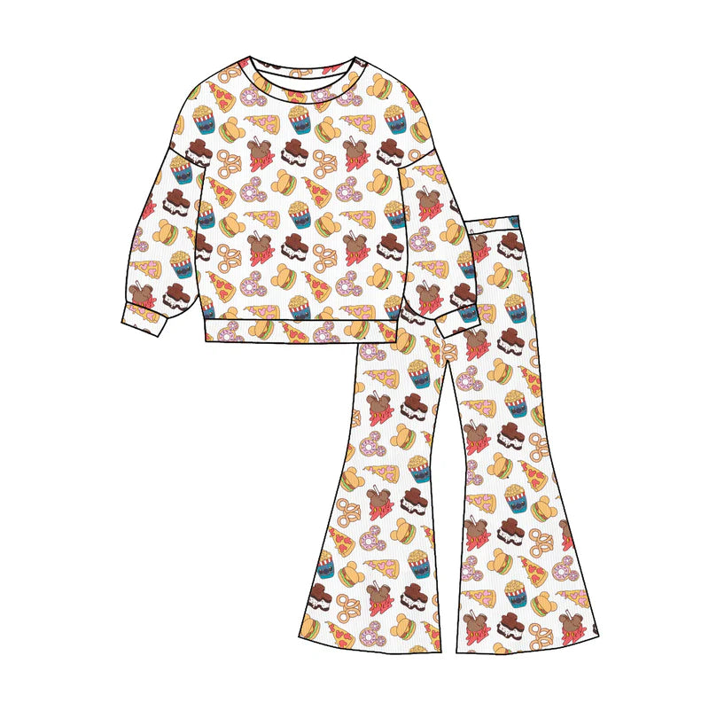 2026 Spring Character Minnie Cartoon Print Sweatshirt Set