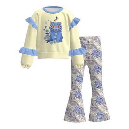 Kids K-Pop Demon Hunter Printed Ruffled Pant Set Collection