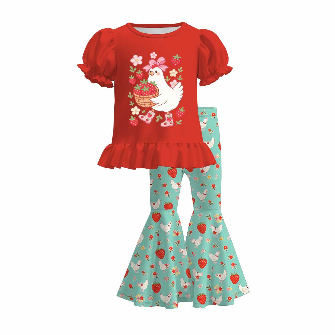 Strawberry & Little Hen Print Spring Collection