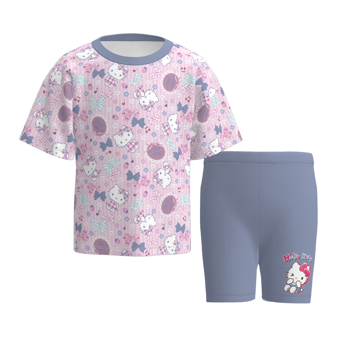 Spring Summer Cartoon Printed Short Set Collection