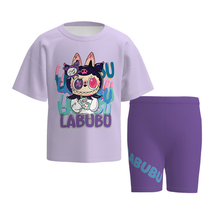 Spring Summer Cartoon Printed Short Set Collection