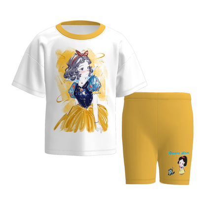 Spring Summer Cartoon Printed Short Set Collection