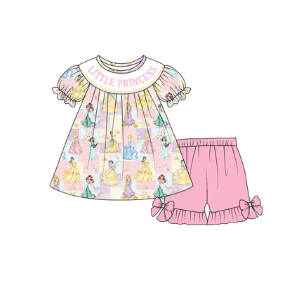 Girls Summer LITTLE PRINCESS Custom Name Smock Embroidery Collection