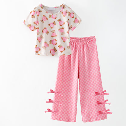 2026 Summer Cat Bear Cartoon Print Fashion Outfits Collection