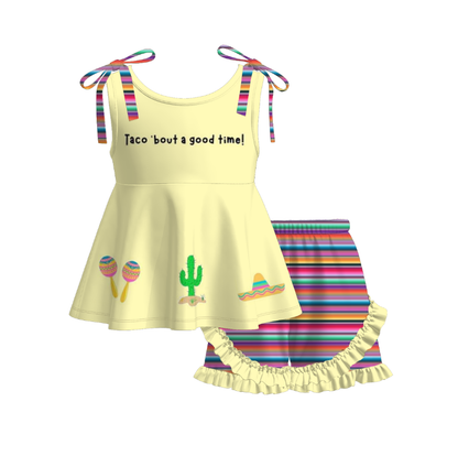 2026 Summer TACO 'BOUT A GOOD TIME Embroidery Short Set Collection