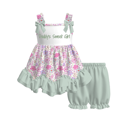 Father's Day “DADDY'S LITTLE DUDE” Embroidered Kids Summer Outfit Set Collection