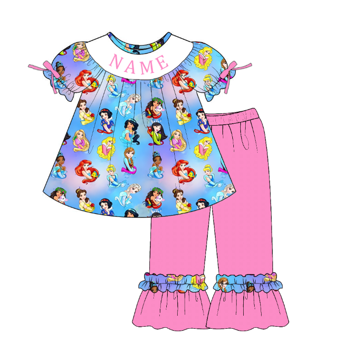 Personalized Smocked Princess Summer Collection | Custom Name Embroidery