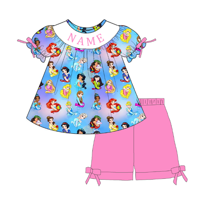 Personalized Smocked Princess Summer Collection | Custom Name Embroidery
