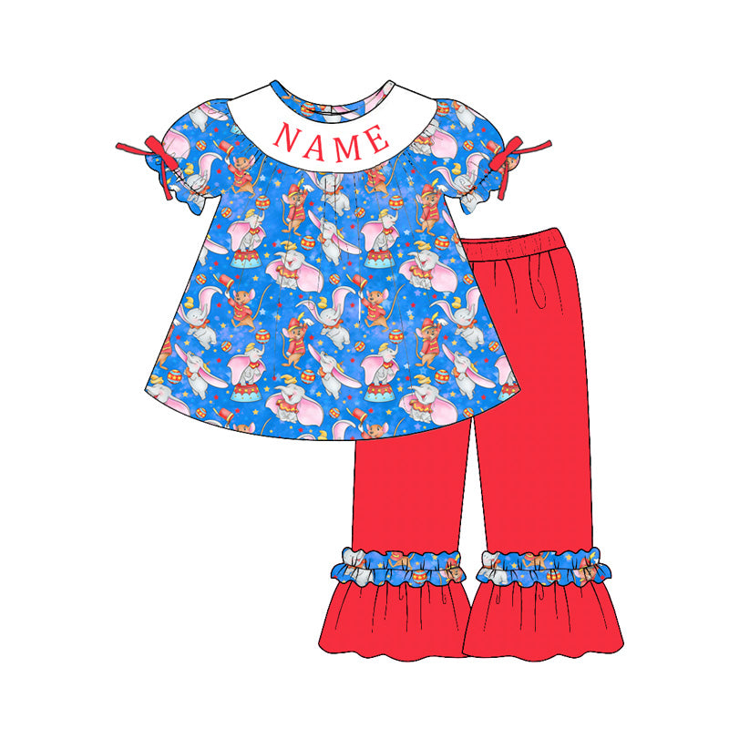 Personalized Smocked Dumbo Summer Collection | Custom Name Embroidery