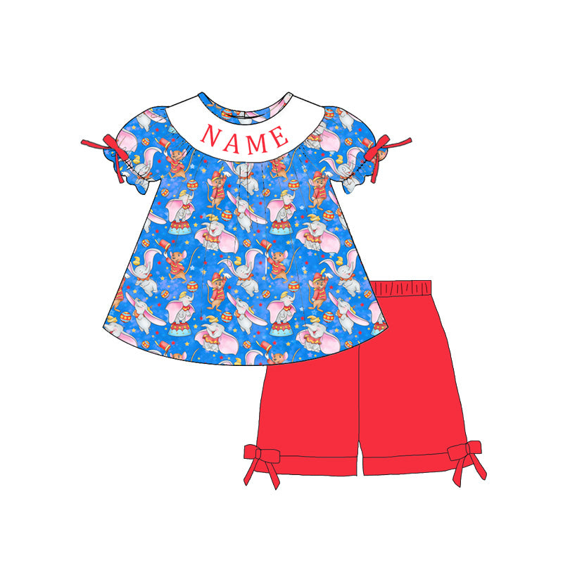 Personalized Smocked Dumbo Summer Collection | Custom Name Embroidery