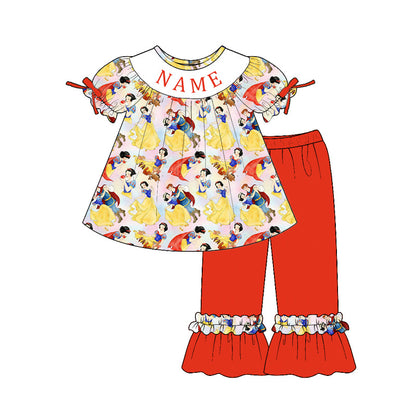 Personalized Princess Smocked Girls Outfit – Custom Name Southern Boutique Summer Collection