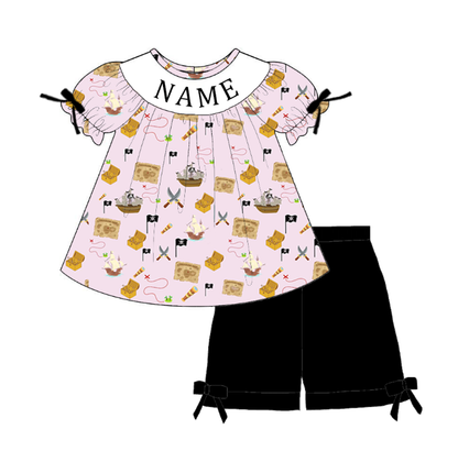 Personalized Pirate Smocked Embroidery Collection for Baby & Girls
