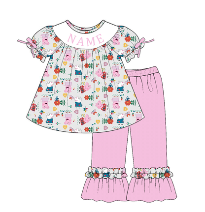 Smocked Embroidery Personalized Baby & Kids Clothing Peppa Collection