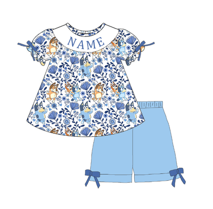 Smocked Embroidery Custom Name Baby & Kids Clothing Bluey Collection