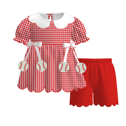 Kids Game Day Sports Gingham Matching Sets – Football, Baseball, Soccer & Basketball Outfits