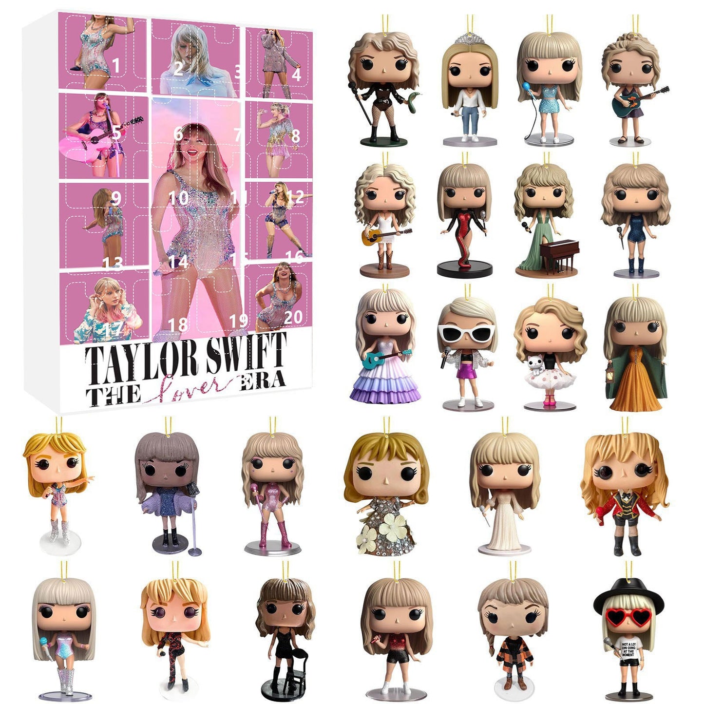 Christmas 2025 Taylor Swift Advent Calendar Blind Box Q-Version Acrylic Figures Set 24Pcs