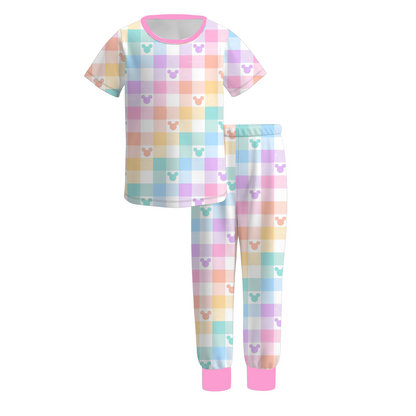 2026 Spring Summer Bow Heart Short Sleeves Pajamas Set