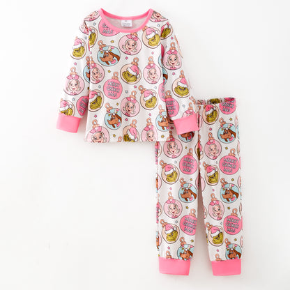 Kids Christmas Winter Grinch Sleepwear Pajamas Set