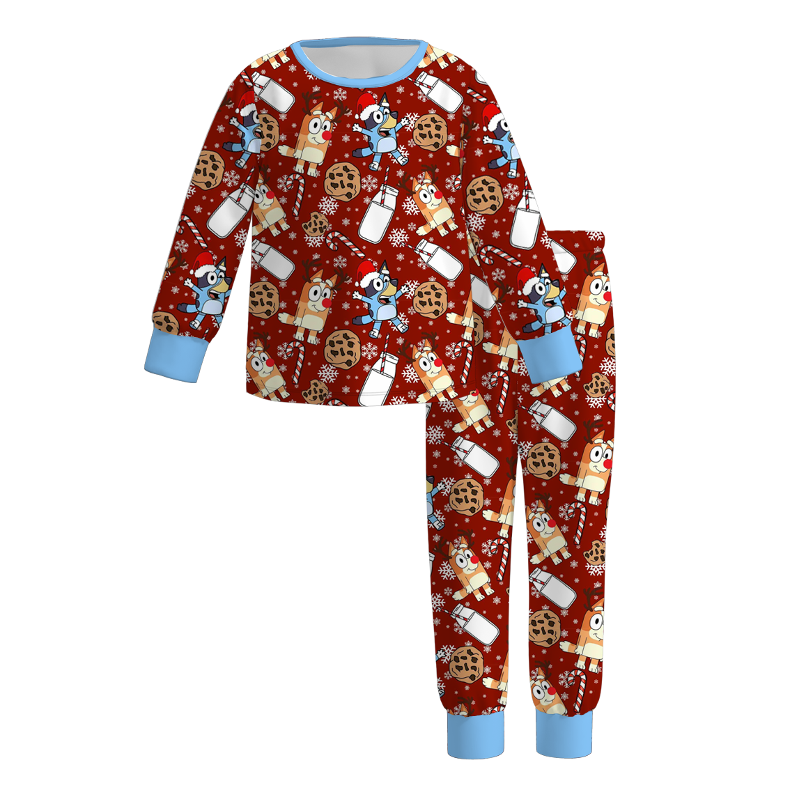 Girls Christmas Fall Bluey Print Dress Pajamas Legging Collection