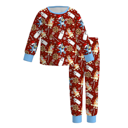 Girls Christmas Fall Bluey Print Dress Pajamas Legging Collection