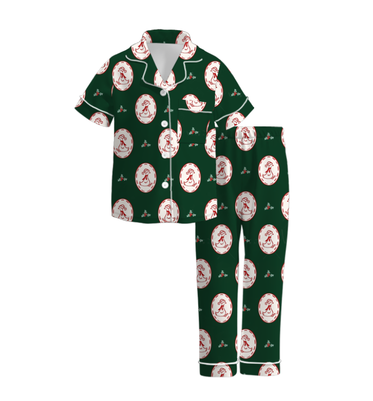 Christmas Smocked Embroidery Kids Outfit Collection