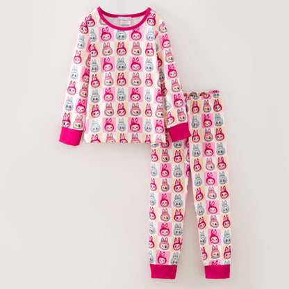 Girls Fall Cartoon Cute Pajamas Set