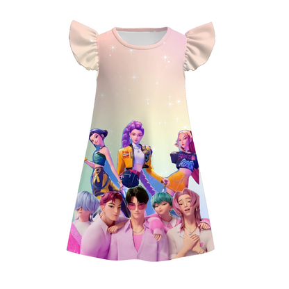 Girls Fall Winter Kpop Demon Hunters Pajamas Dress Collection
