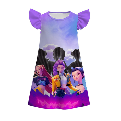 Girls Fall Winter Kpop Demon Hunters Pajamas Dress Collection