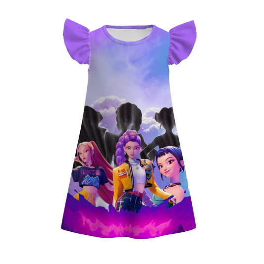 Girls Fall Winter Kpop Demon Hunters Pajamas Dress Collection