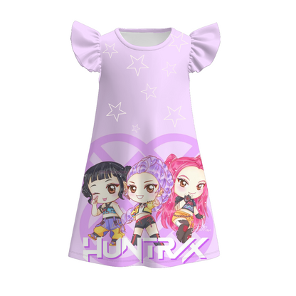 Girls Fall Winter Kpop Demon Hunters Pajamas Dress Collection
