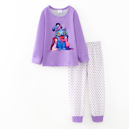 Girls Fall Winter Kpop Demon Hunter Pajamas Set