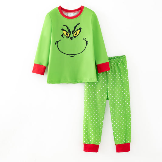 Kids Christmas Winter Grinch Printed Pajamas Set Collection