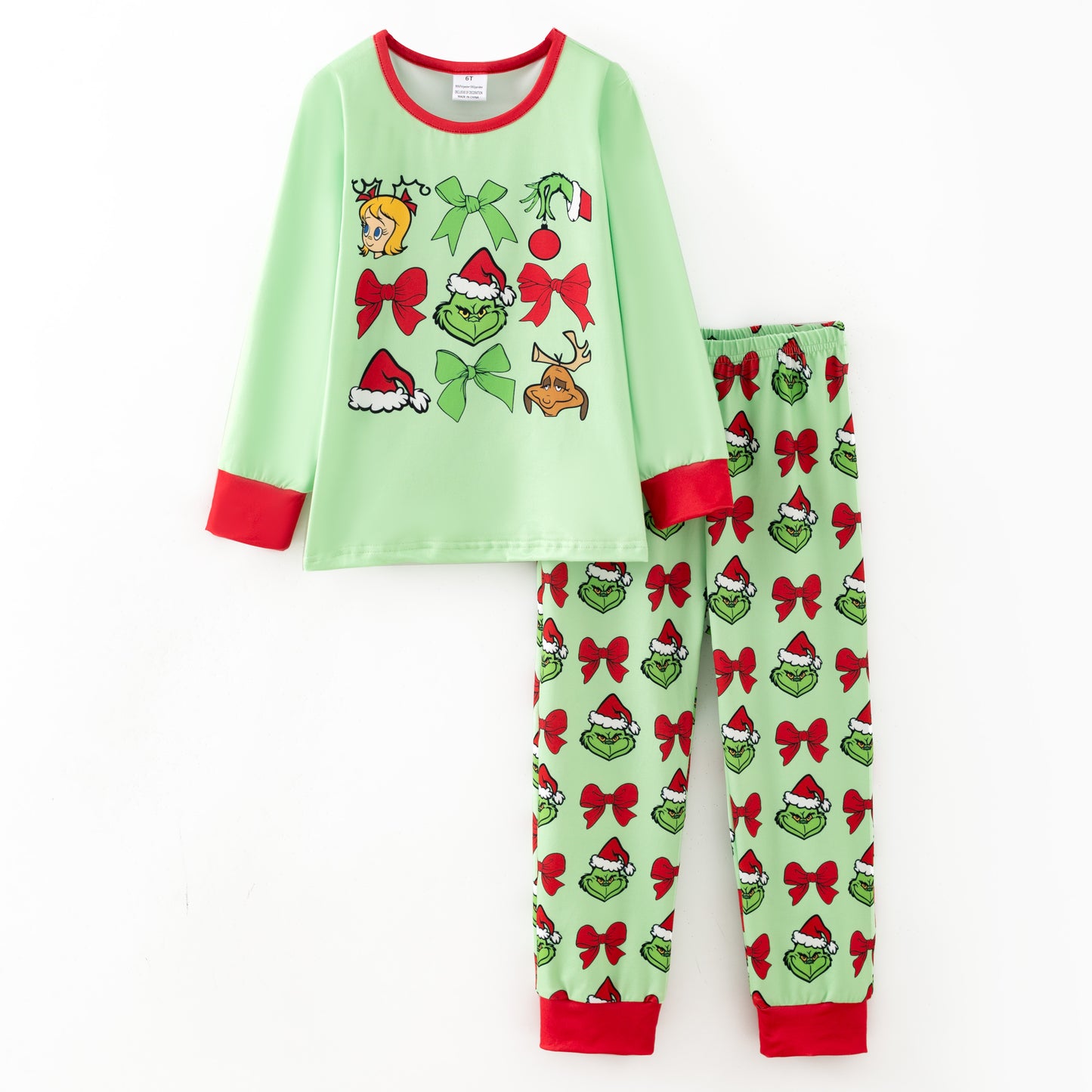 Girls Christmas Winter Grinch Printed Pajamas Set Collection