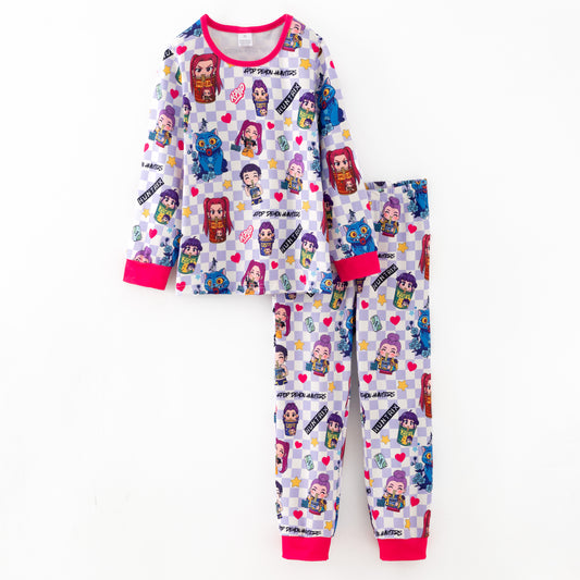 Girls Fall Winter Kpop Demon Hunter Pajamas Set