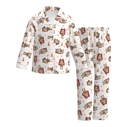 Girls Fall Character Cartoon Print Pajamas Pant Set