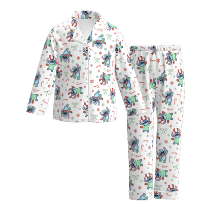 Girls Fall Character Cartoon Print Pajamas Pant Set