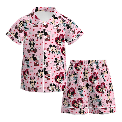 2026 Valentine's Day Cartoon Fashion Short Pajamas Set