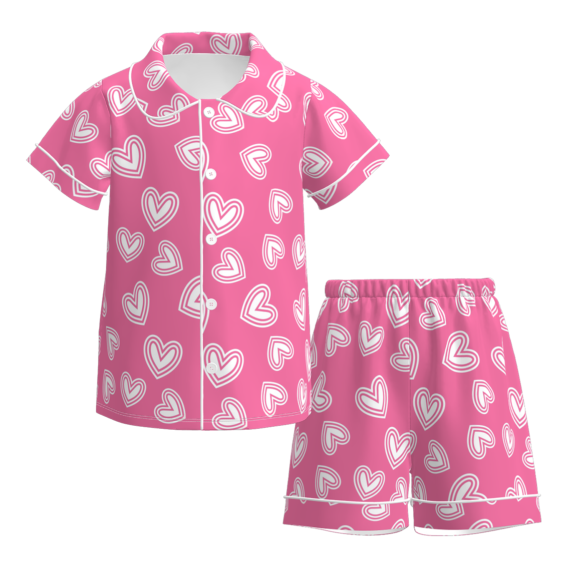 2026 Valentine's Day Summer Cartoon Short Pajamas Set