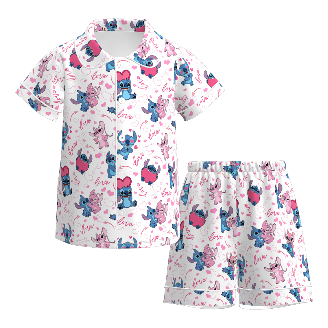 2026 Valentine's Day Summer Cartoon Short Pajamas Set