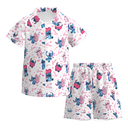 2026 Valentine's Day Summer Cartoon Short Pajamas Set