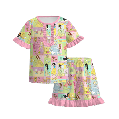 2026 Spring Summer Cartoon Character Pajamas Short Set