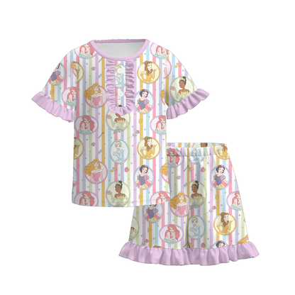 2026 Spring Summer Cartoon Character Pajamas Short Set