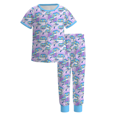 2026 Girls Spring Kpop Demon Hunter Short Sleeves Pajamas Set