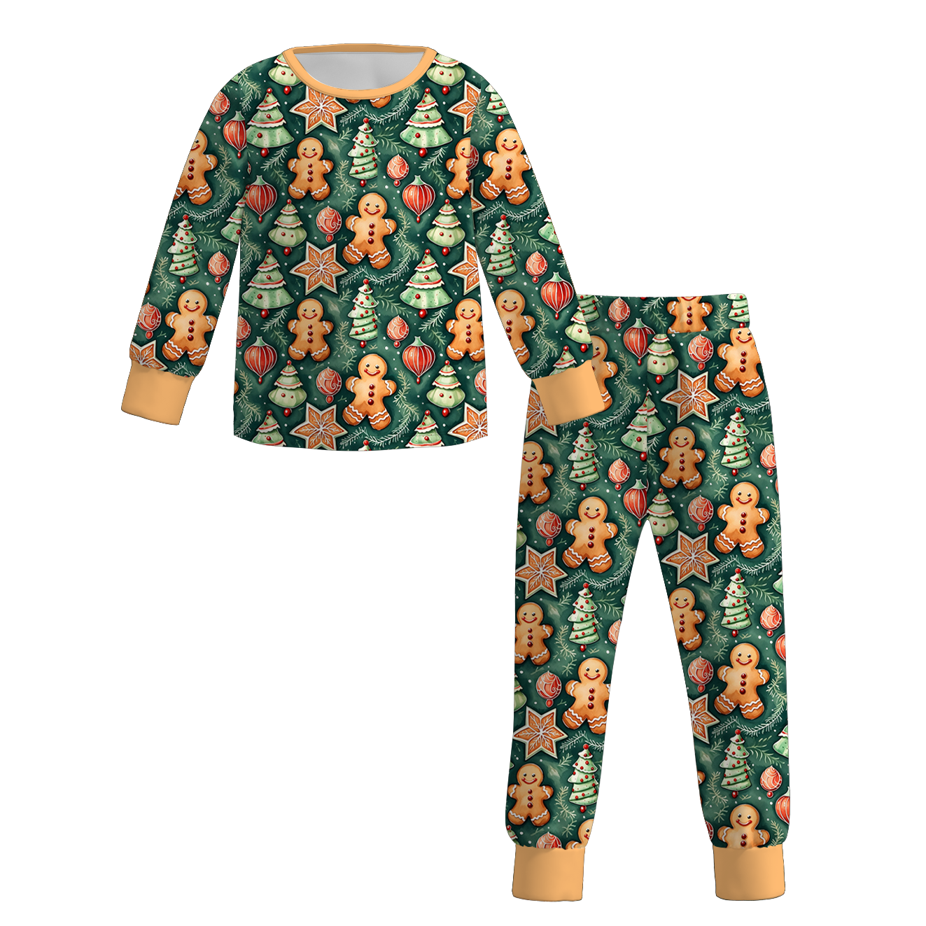 Christmas Gingerbread Mommy & Me Matching Pajama Set