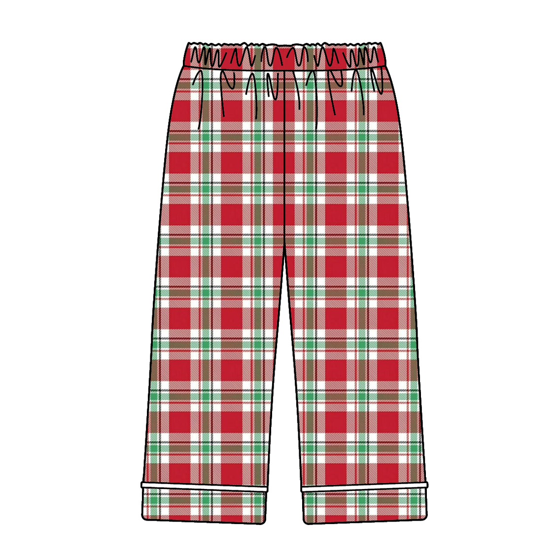 Christmas Red Green Plaid Family Pajama Collection