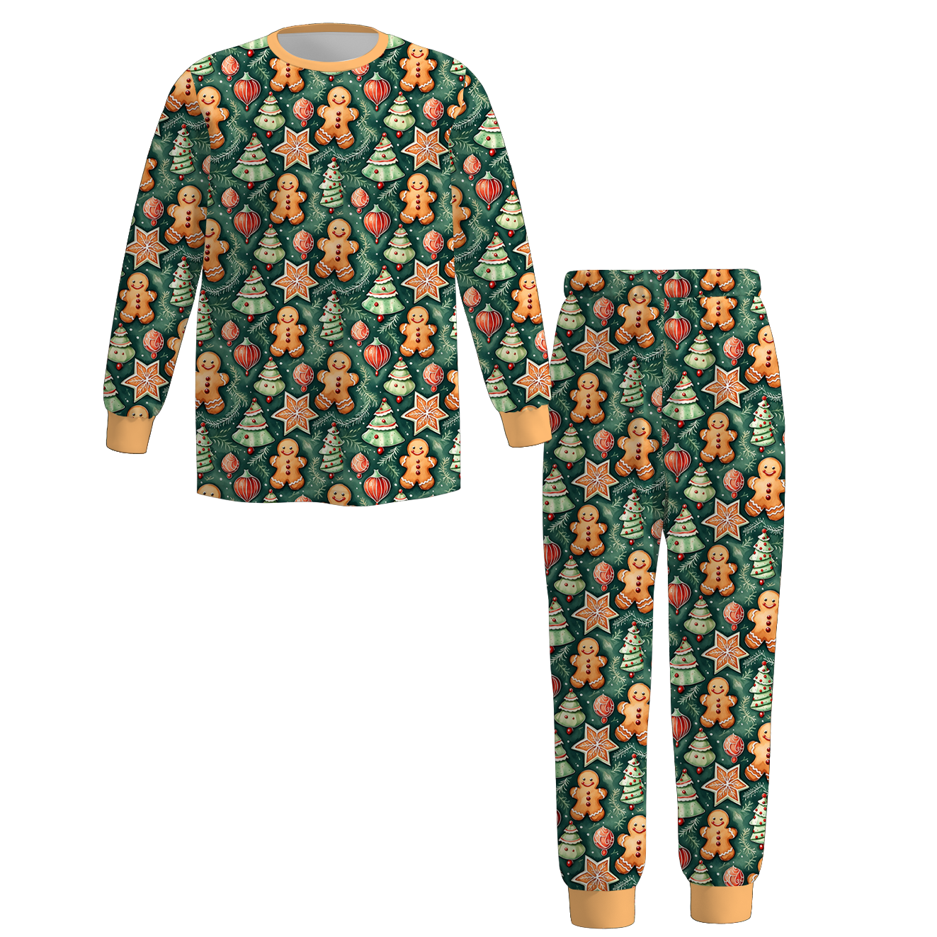 Christmas Gingerbread Mommy & Me Matching Pajama Set